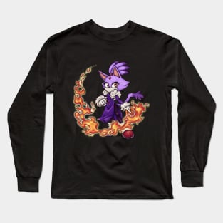 Blaze the Cat Long Sleeve T-Shirt